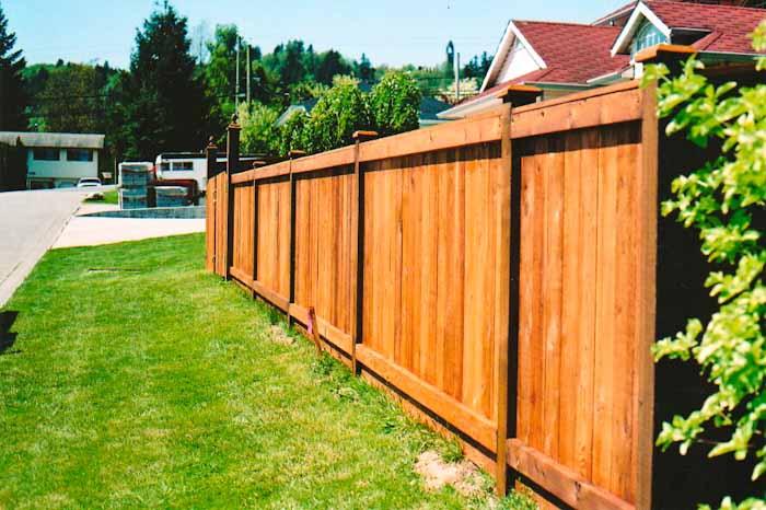 Custom wood fence design 26