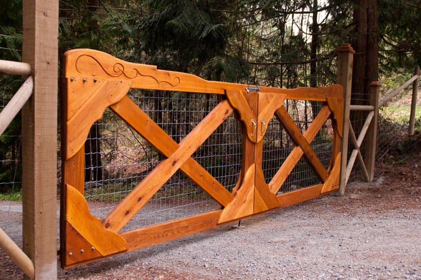 Custom wood gates